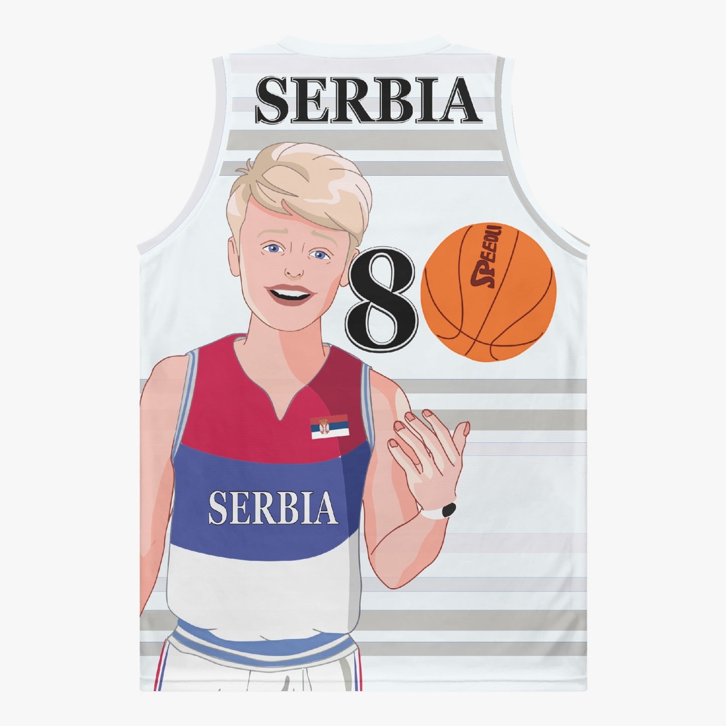 Basketball Jersey GLOBAL FREEDOM UNITED COUPLE EDITION SERBIA MEN V2 8
