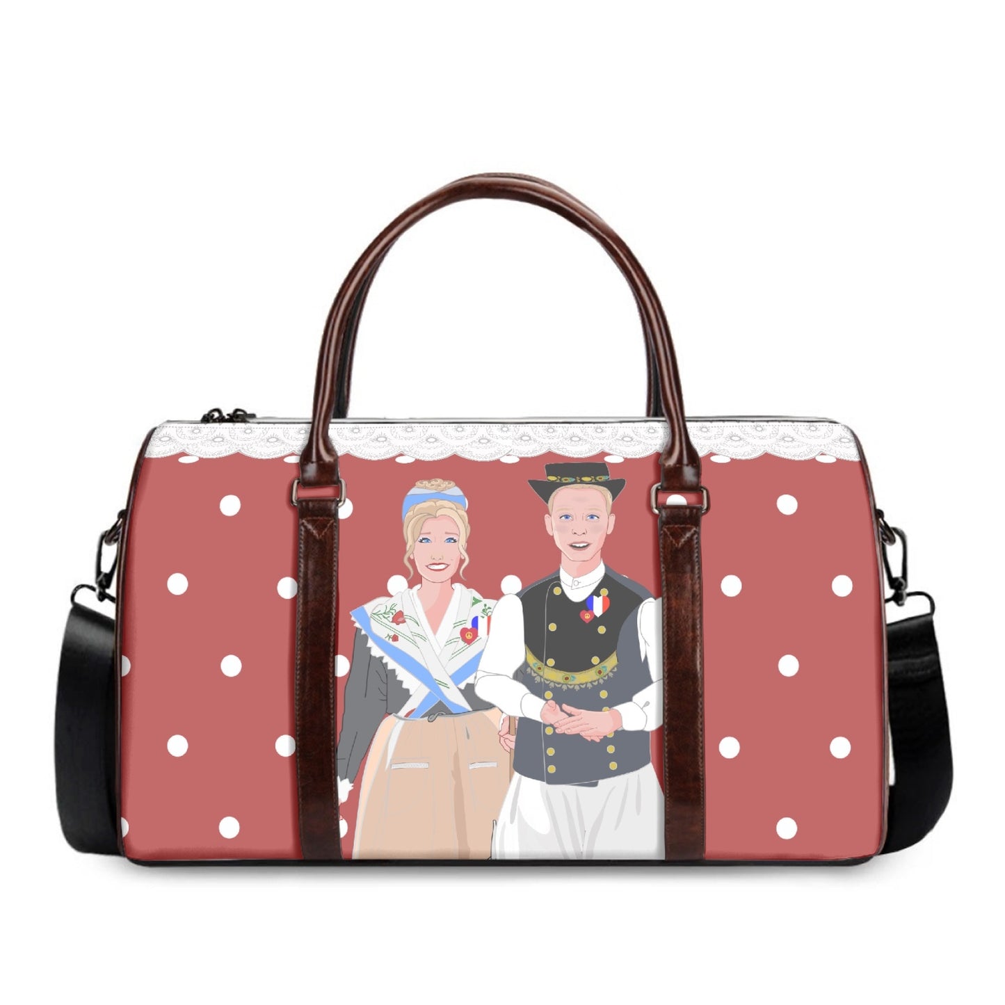 GLOBAL FREEDOM UNITED© Couple French Red - Duffle Bag