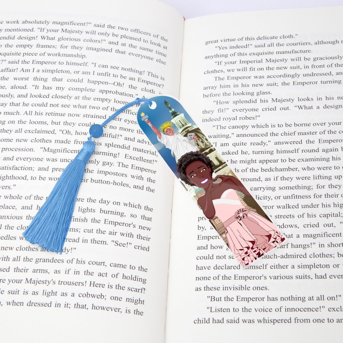 Acrylic Bookmark - Semicircle GLOBAL FREEDOM UNITED© USA GIRL V1