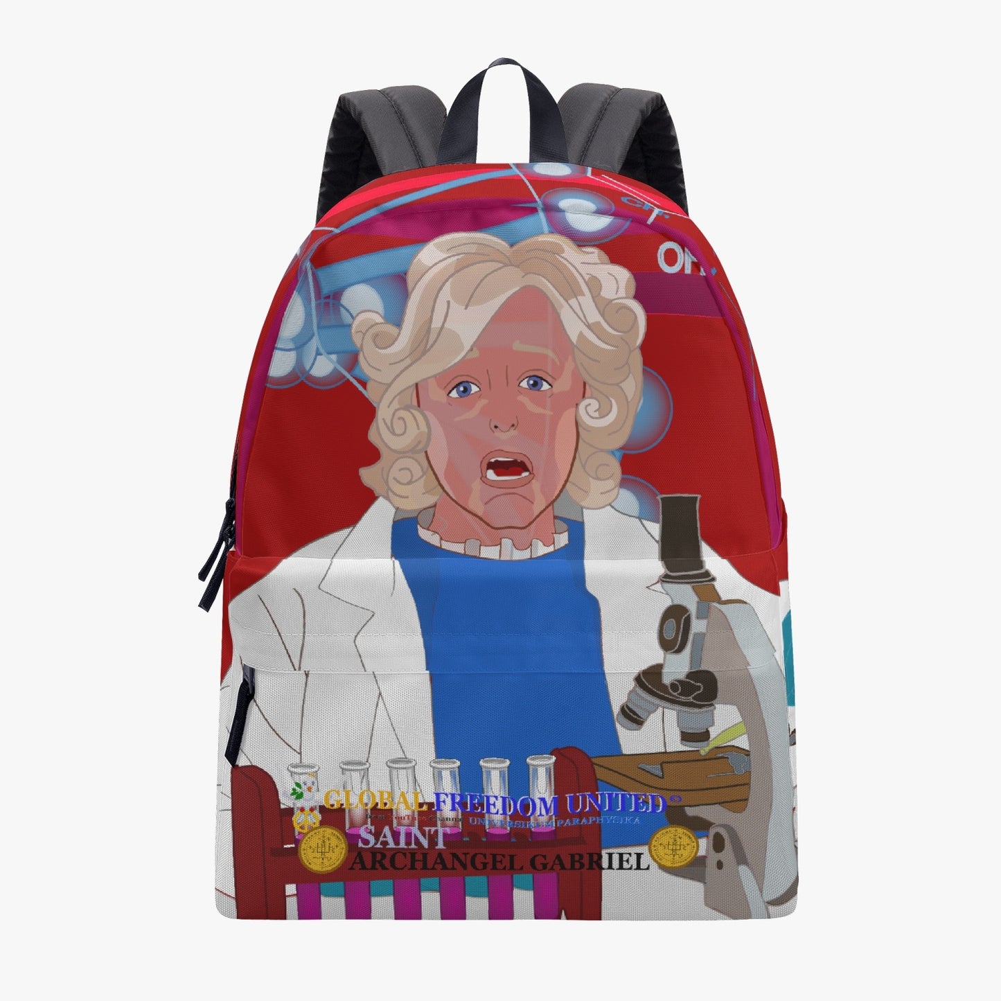 GLOBAL FREEDOM UNITED© Archangel Gabriel LAB Red - All-over-print Canvas Backpack