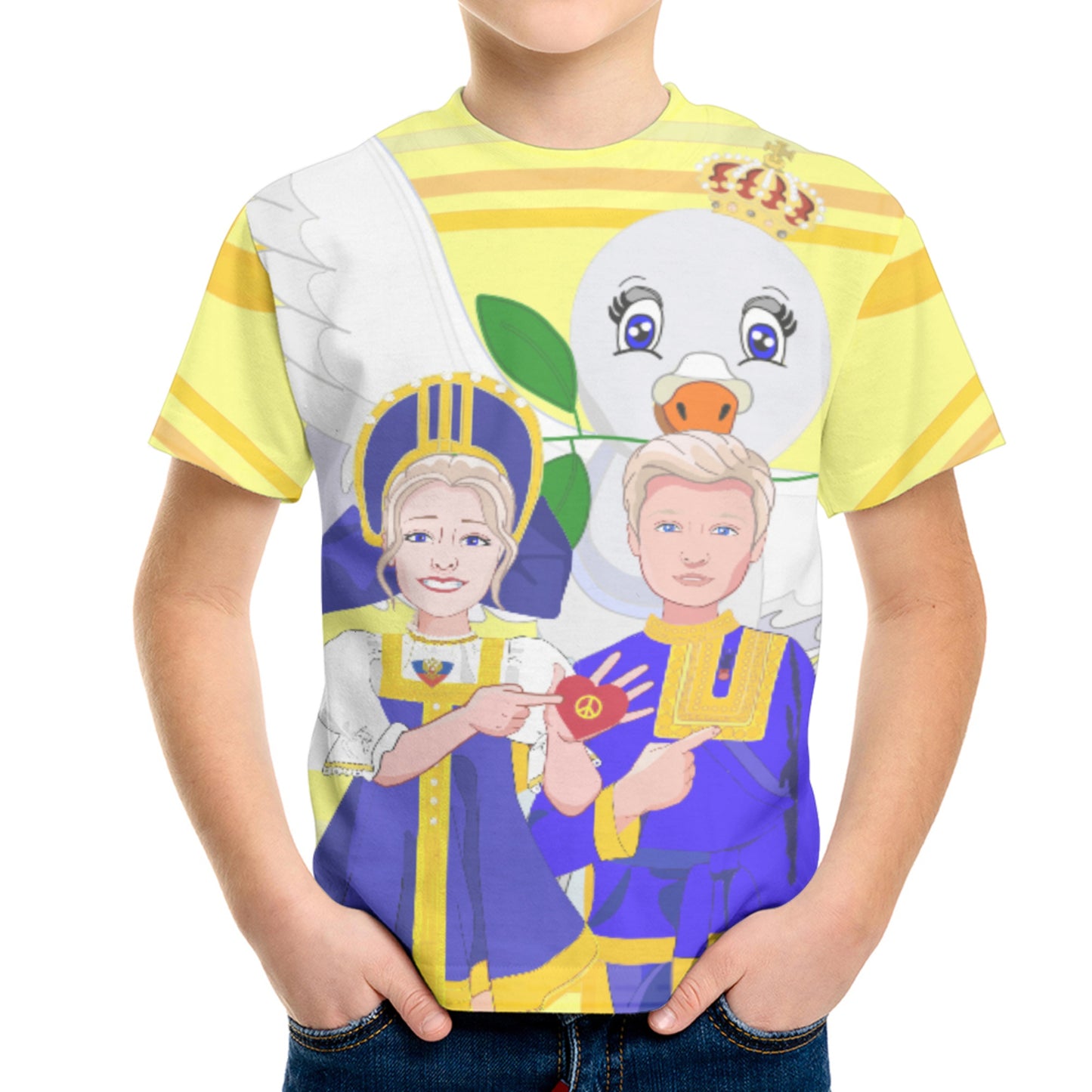 Kid´s T-shirt GLOBAL FREEDOM UNITED© Couple Russia Yellow