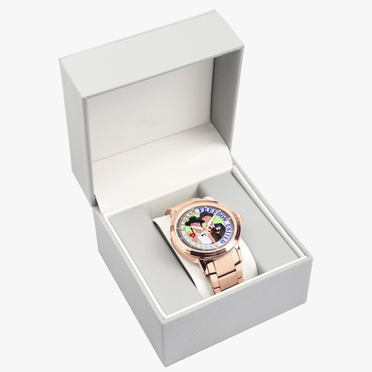 New Steel Strap Automatic Watch (With Indicators) GLOBAL FREEDOM UNITED© MEN GERMANY & ISRAEL