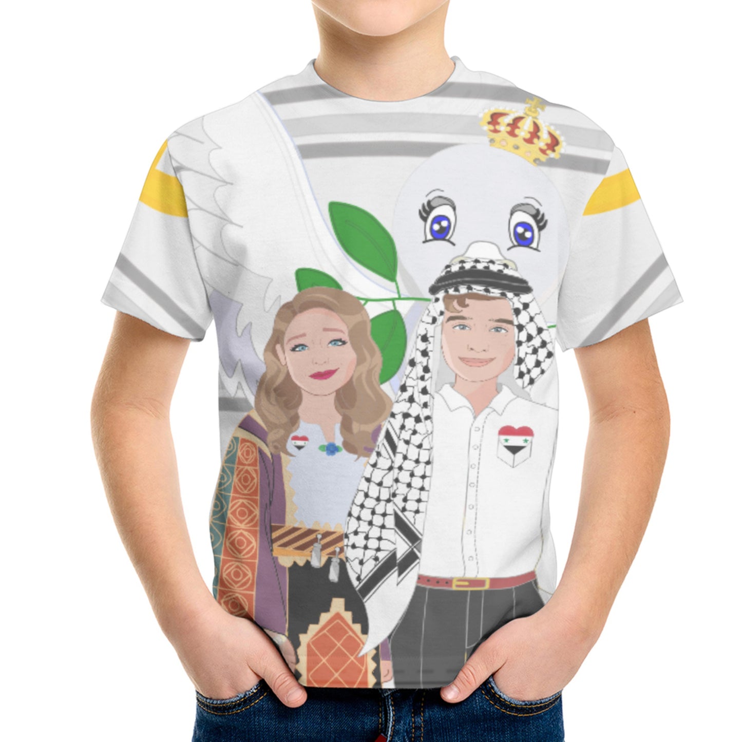 Kid´s T-shirt GLOBAL FREEDOM UNITED© Couple Syria Grey
