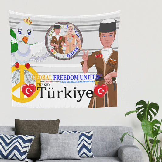 Tapestry GLOBAL FREEDOM UNITED© Couple Turkey Grey