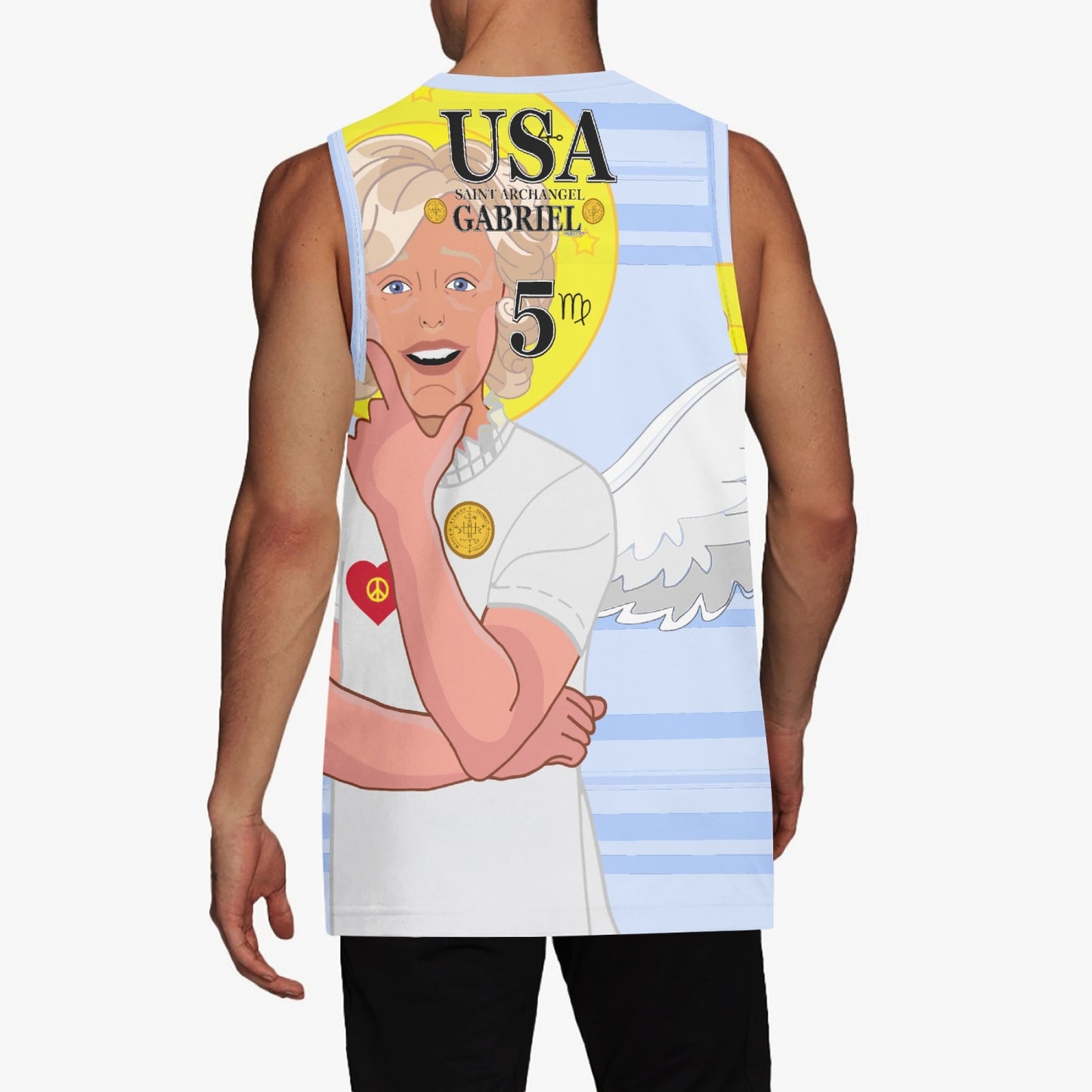 Basketball Jersey GLOBAL FREEDOM UNITED ARCHANGEL GABRIEL USA 5
