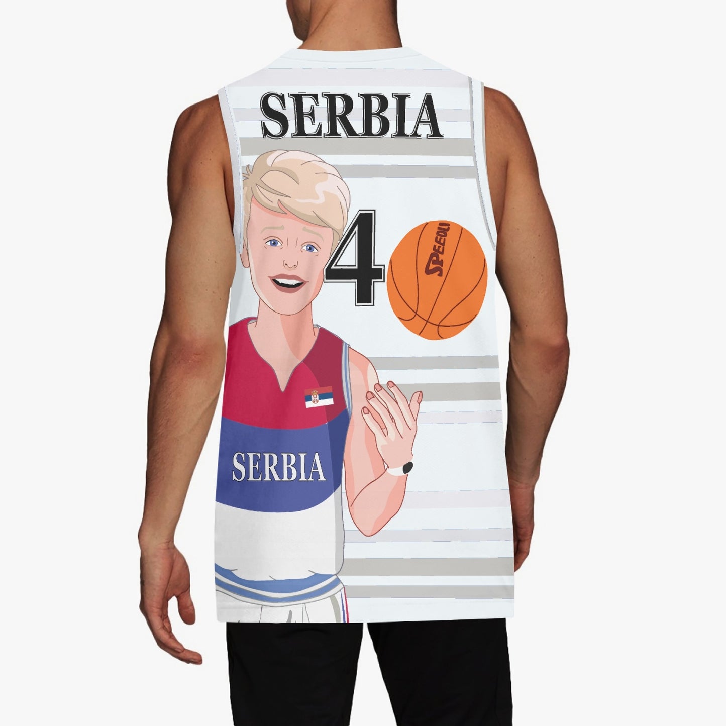 Basketball Jersey GLOBAL FREEDOM UNITED COUPLE EDITION SERBIA MEN V2 4
