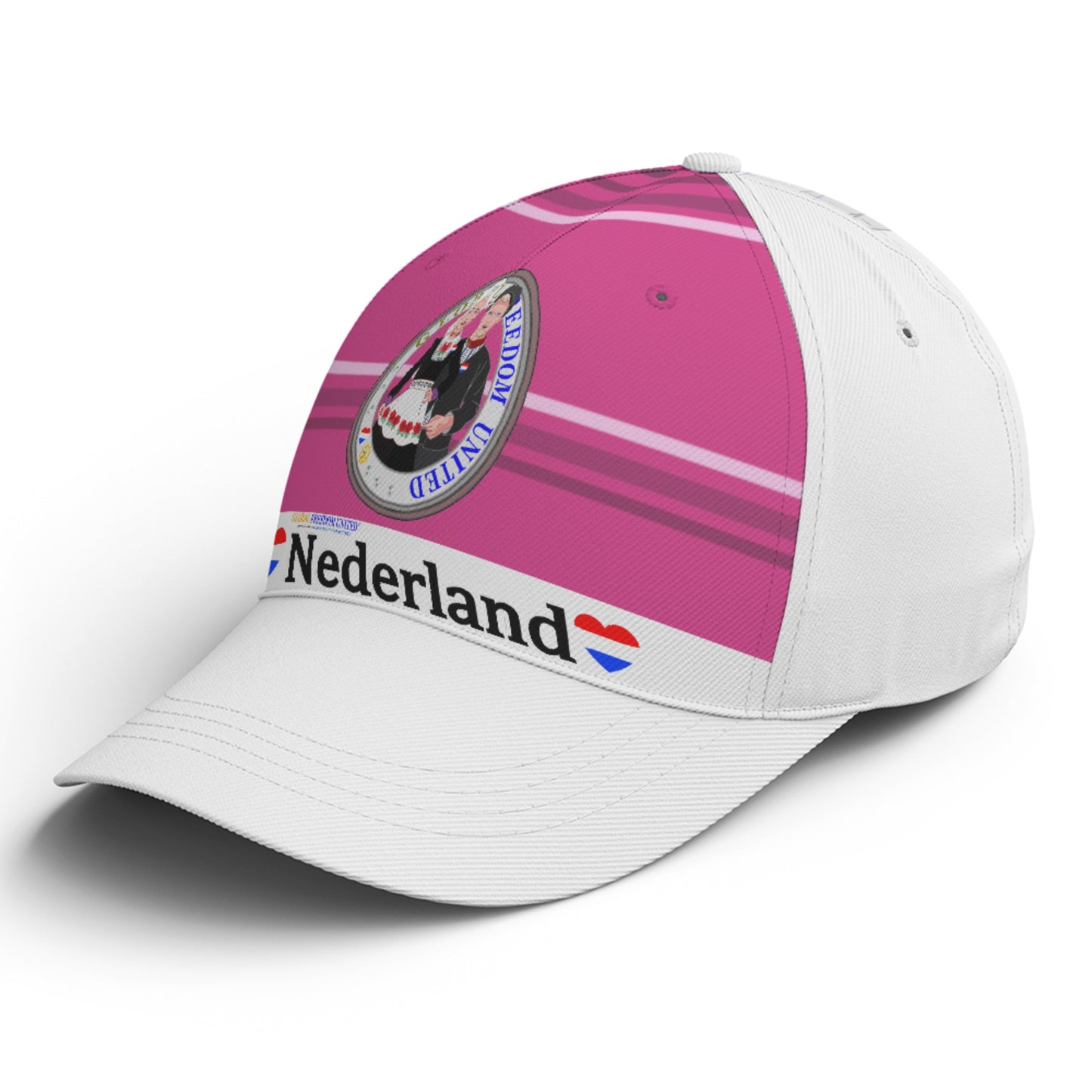 Basketball Cap GLOBAL FREEDOM UNITED© Couple Nederland Pink2