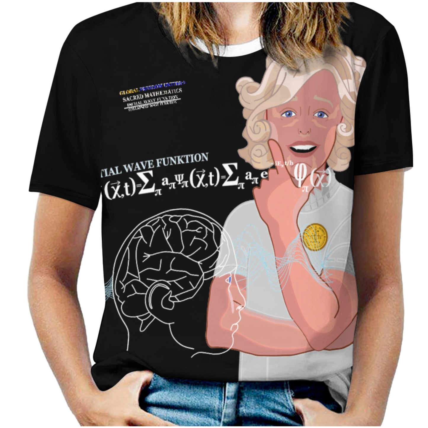 Women´s T-shirt Global Freedom United© Sacred Mathematics Wave Function