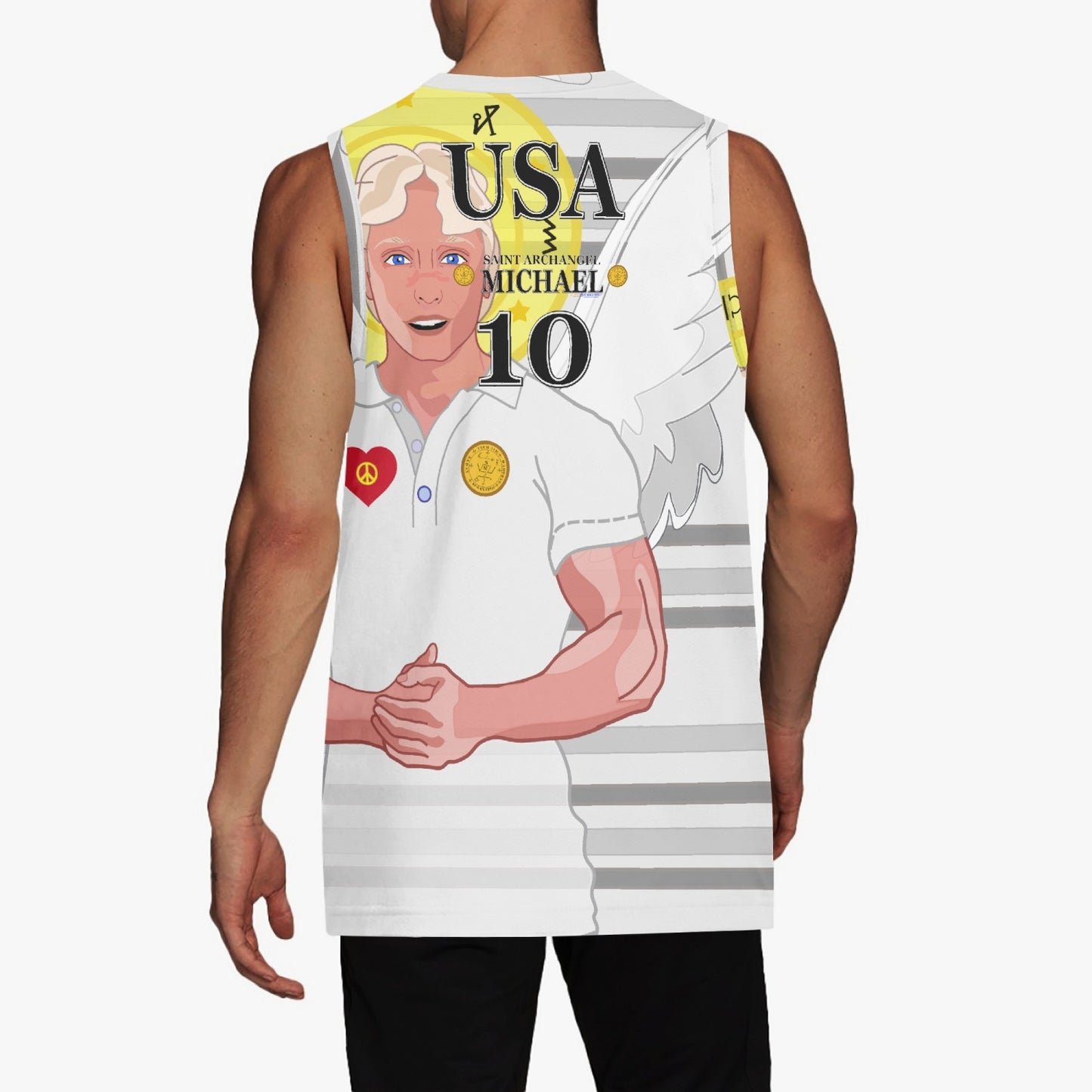 Basketball Jersey GLOBAL FREEDOM UNITED ARCHANGEL MICHAEL USA 10