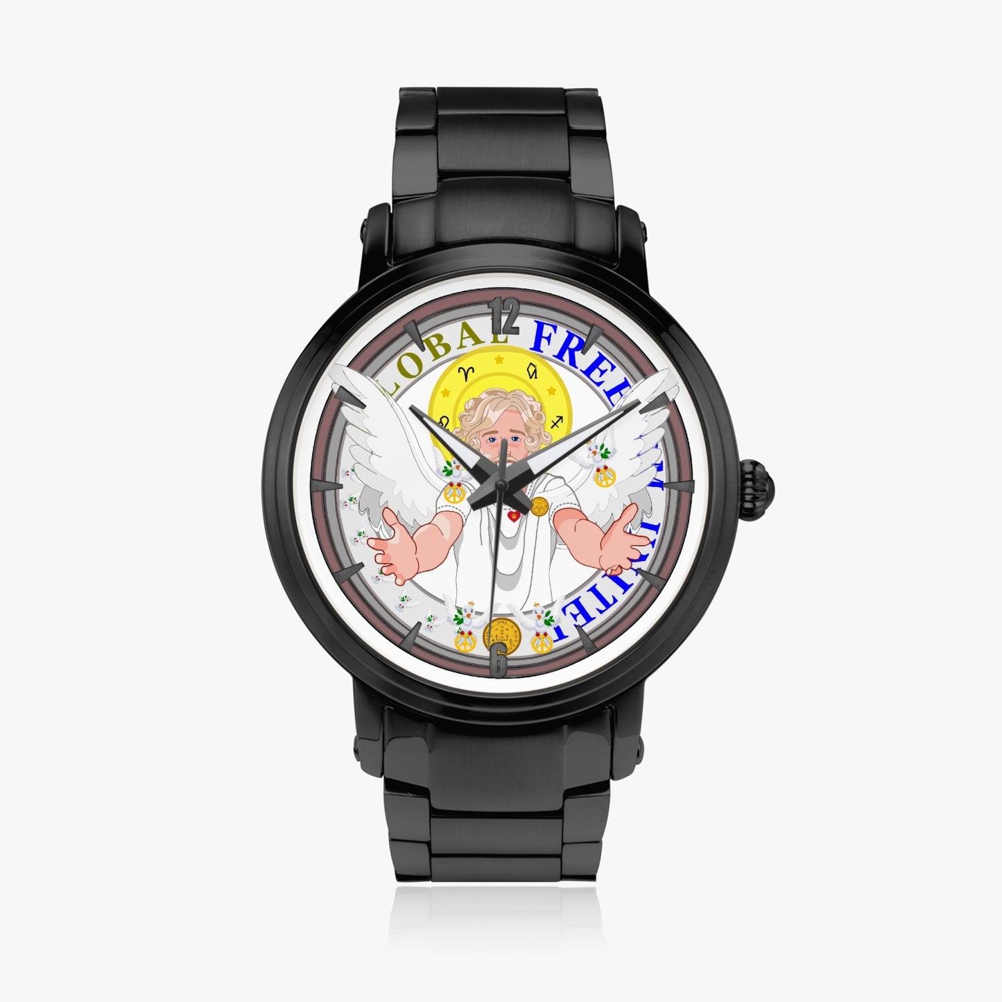 New Steel Strap Automatic Watch (With Indicators) GLOBAL FREEDOM UNITED ARCHANGEL URIEL