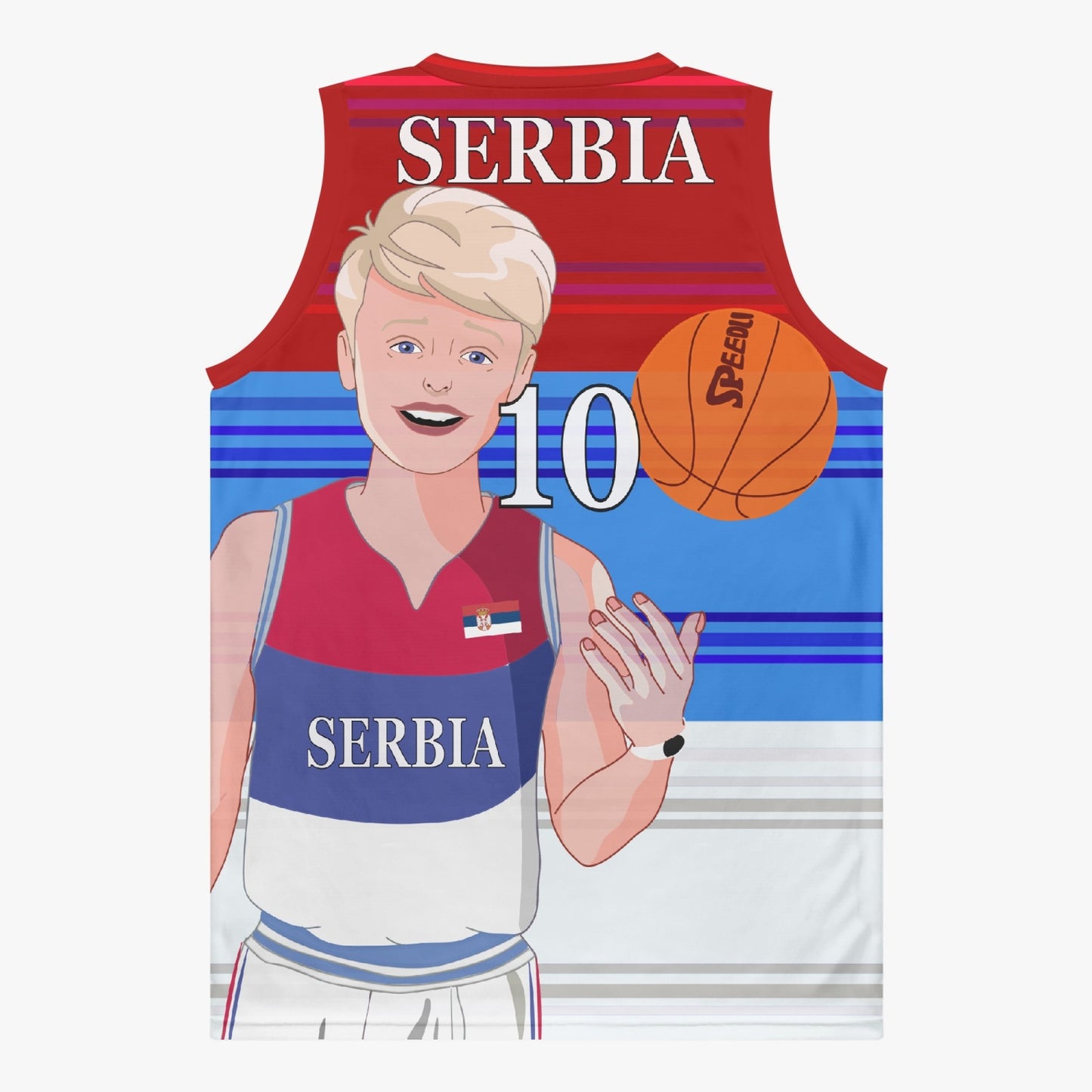 Basketball Jersey GLOBAL FREEDOM UNITED COUPLE EDITION SERBIA MEN V1 10