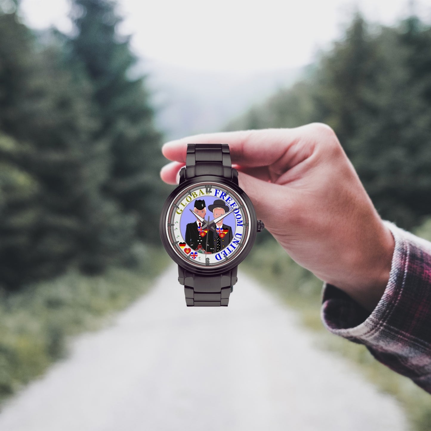 GLOBAL FREEDOM UNITED© New Steel Strap Automatic Watch (With Indicators) Men England & Germany