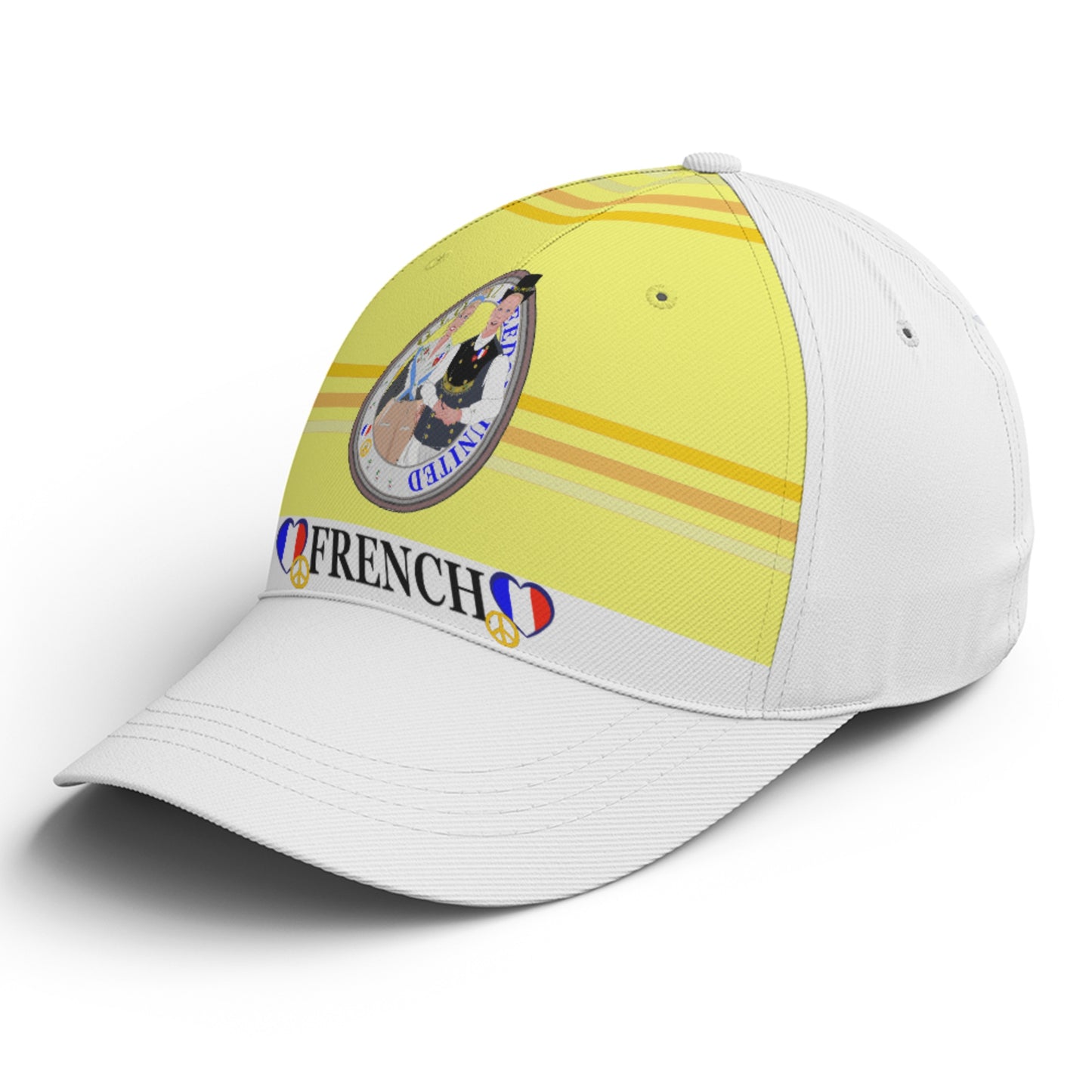 Basketball Cap GLOBAL FREEDOM UNITED© Couple French Yellow