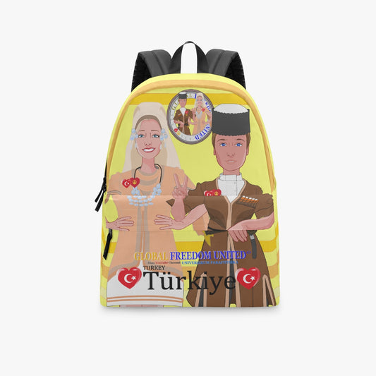 GLOBAL FREEDOM UNITED© Couple Turkey Yellow - All-over-print Canvas Backpack