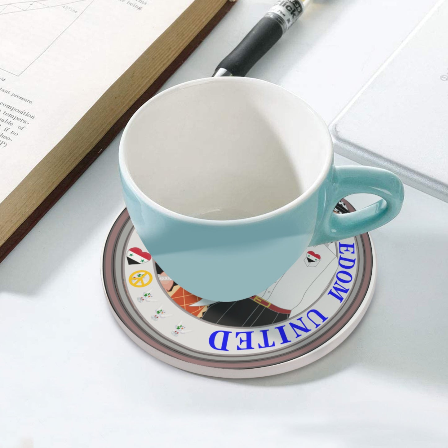 Ceramic Coasters GLOBAL FREEDOM UNITED© Couple Syria