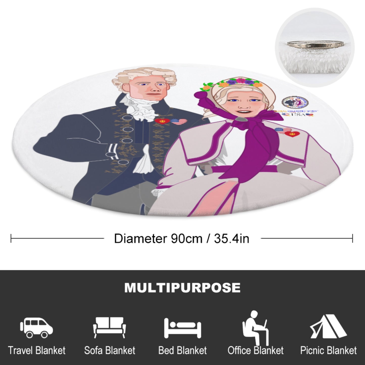 Kid´s Blankets GLOBAL FREEDOM UNITED© Couple USA Traditional