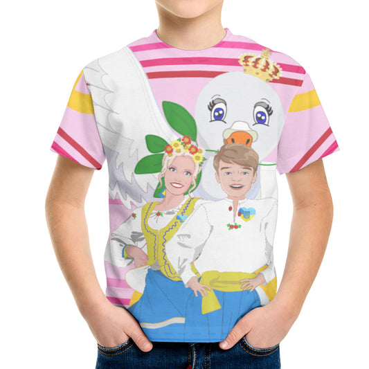 Kid´s T-shirt GLOBAL FREEDOM UNITED© Couple Ukrain Pink1