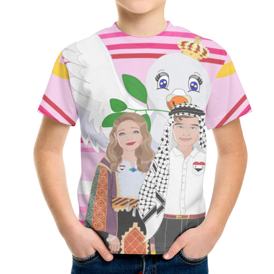 Kid´s T-shirt GLOBAL FREEDOM UNITED© Couple Syria Pink1