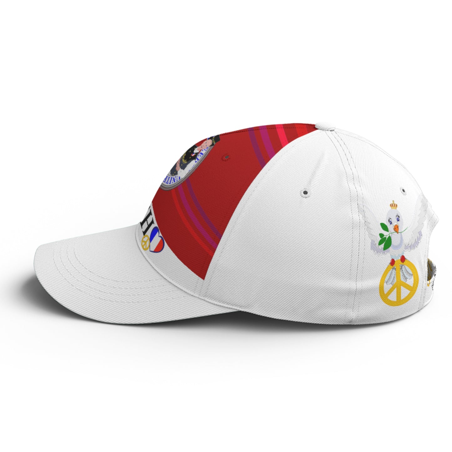 Basketball Cap GLOBAL FREEDOM UNITED© Couple French Red