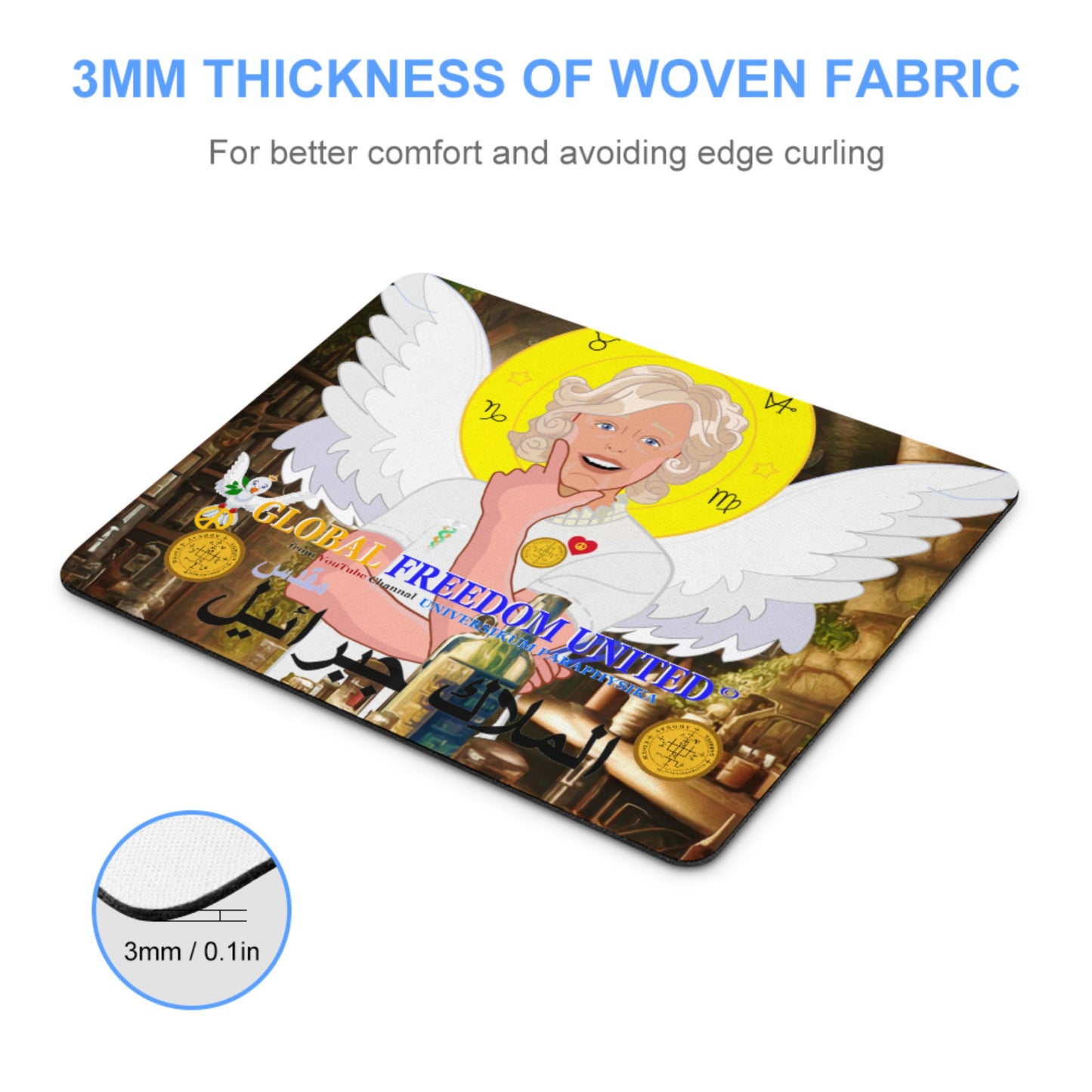 Mouse Pad GLOBAL FREEDOM UNITED© Archangel Gabriel Arabic