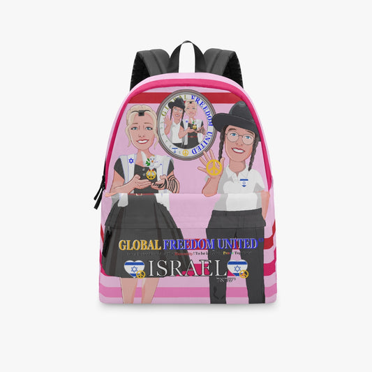 GLOBAL FREEDOM UNITED© Couple Israel Pink1 - All-over-print Canvas Backpack