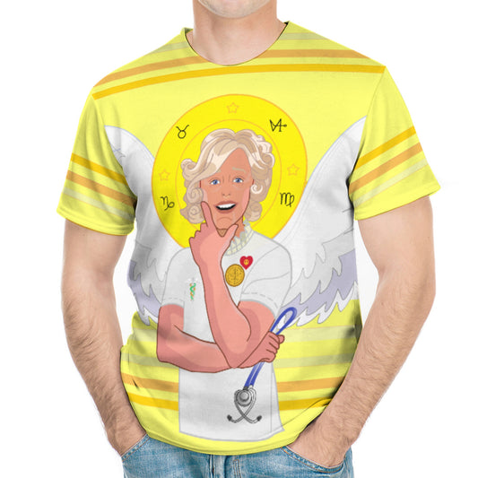 Men´s T-shirt GLOBAL FREEDOM UNITED© Archangel Gabriel English  Yellow