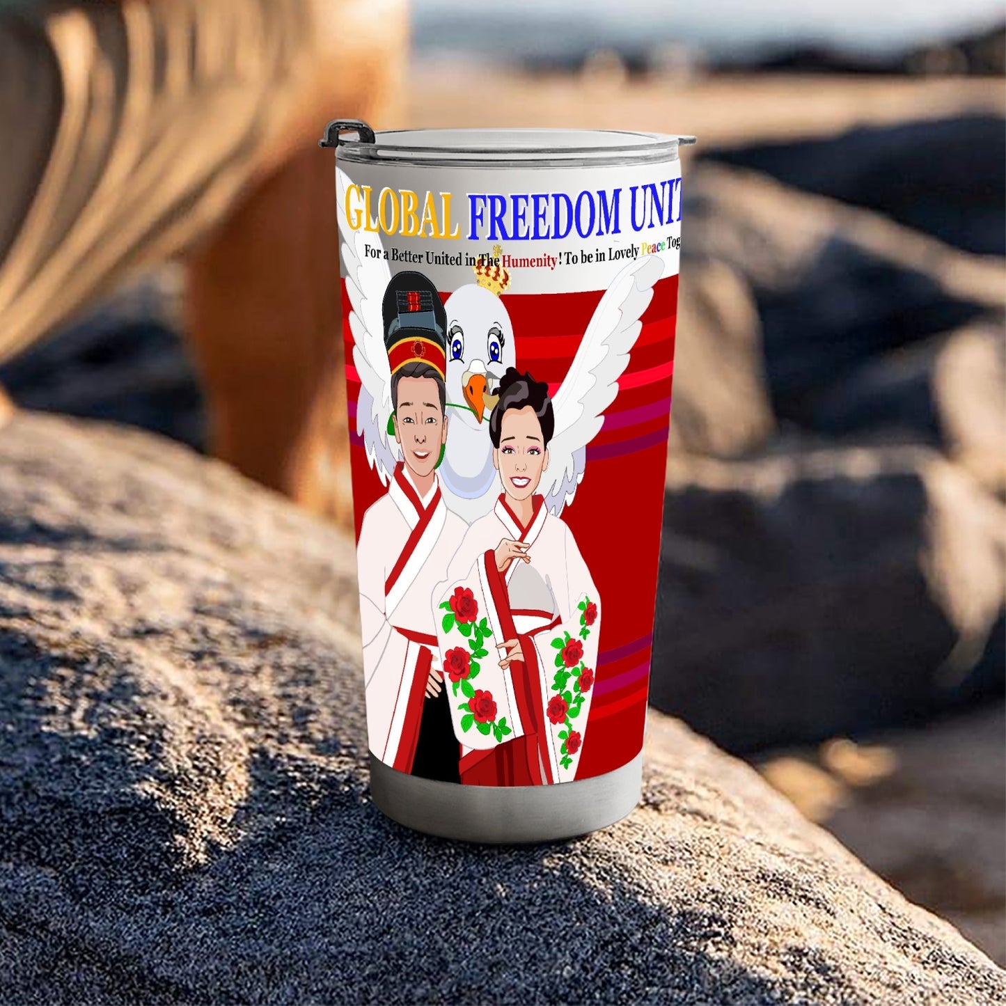 GLOBAL FREEDOM UNITED© Couple China Red - Tumbler