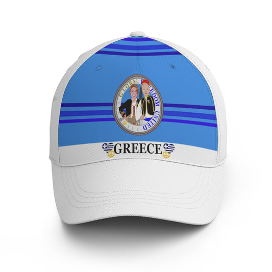 Basketball Cap GLOBAL FREEDOM UNITED© Couple Greece Deep Blue