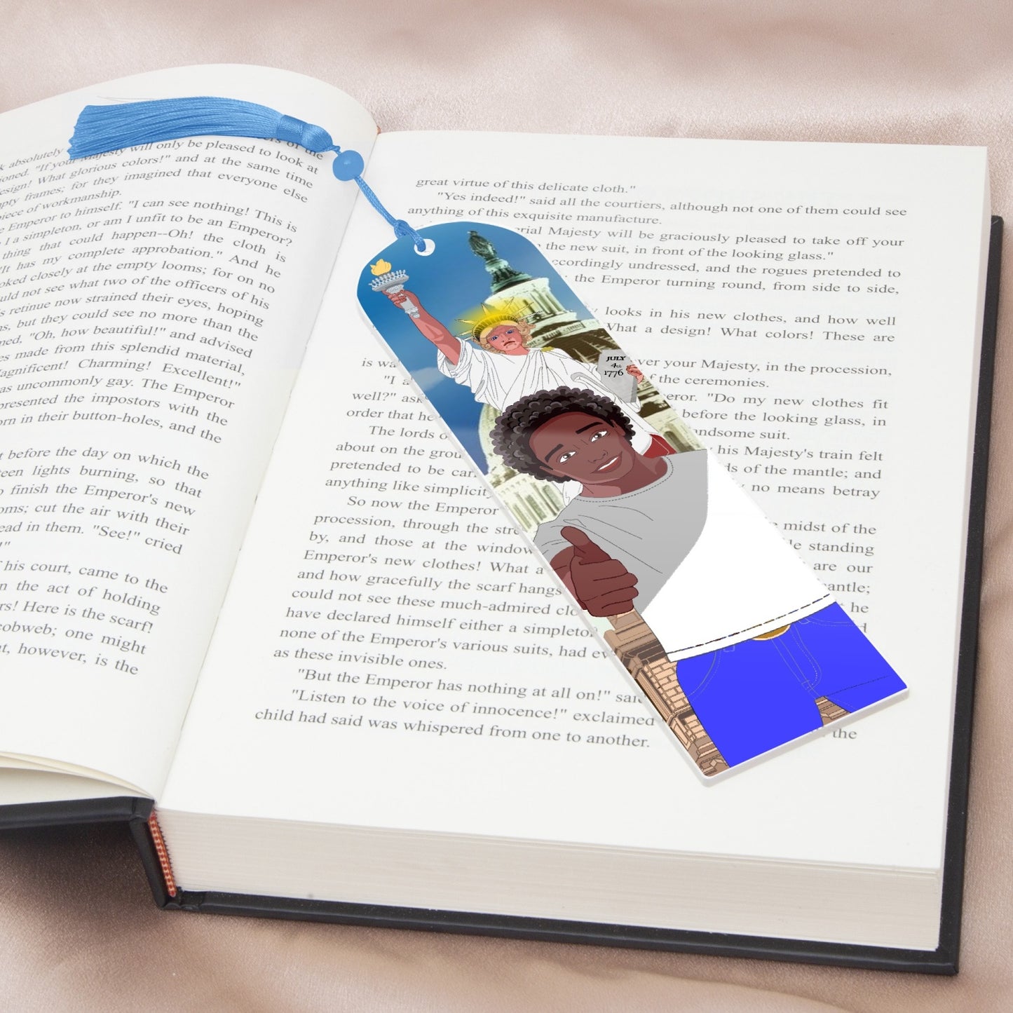 Acrylic Bookmark - Semicircle  GLOBAL FREEDOM UNITED© USA BOY V1