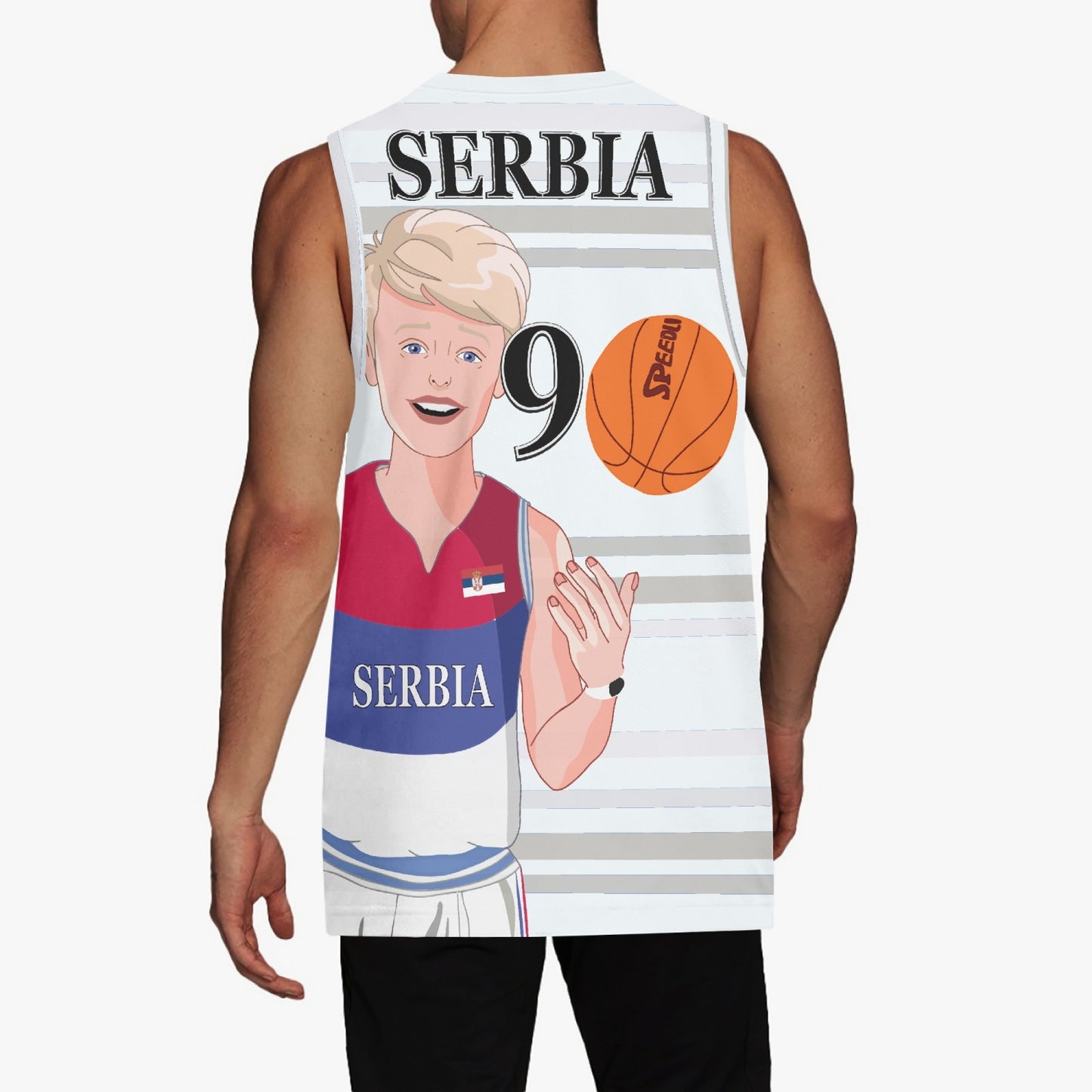 Basketball Jersey GLOBAL FREEDOM UNITED COUPLE EDITION SERBIA MEN V2 9