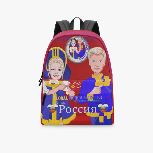 GLOBAL FREEDOM UNITED© Couple Russia Red - All-over-print Canvas Backpack