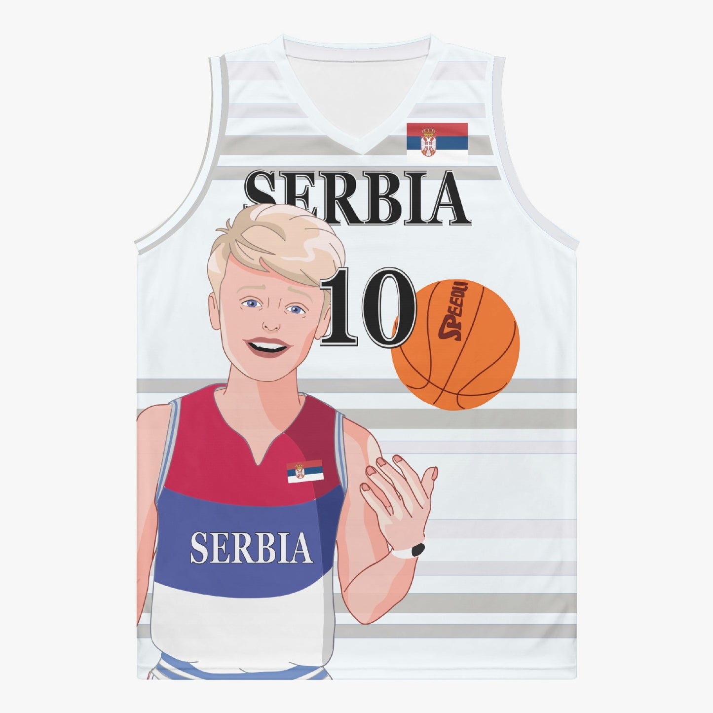 Basketball Jersey GLOBAL FREEDOM UNITED COUPLE EDITION SERBIA MEN V2 10