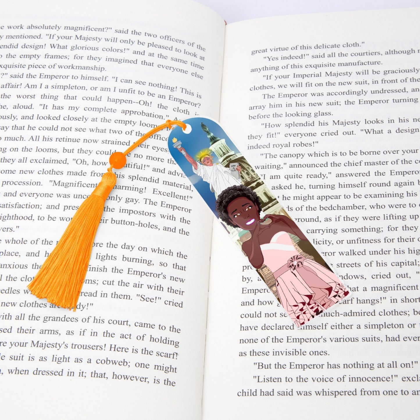 Acrylic Bookmark - Semicircle GLOBAL FREEDOM UNITED© USA GIRL V1