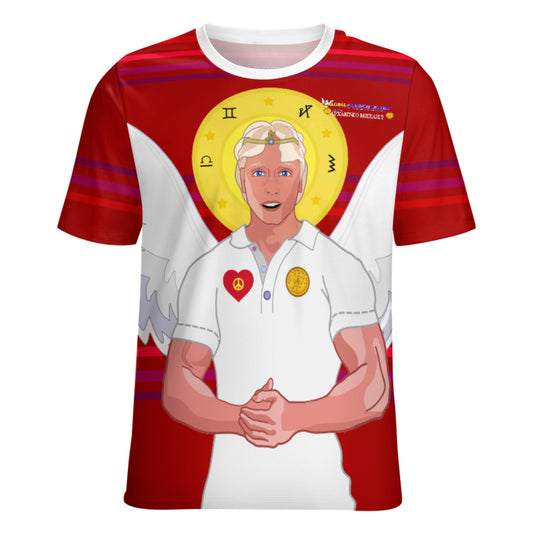 Women´s T-shirt  GLOBAL FREEDOM UNITED© Archangel Michael Serbia V2 Red