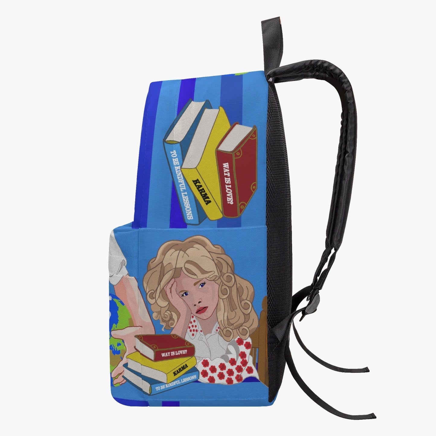 GLOBAL FREEDOM UNITED© Archangel Uriel SPECIAL LESSONS English Deep Blue - All-over-print Canvas Backpack
