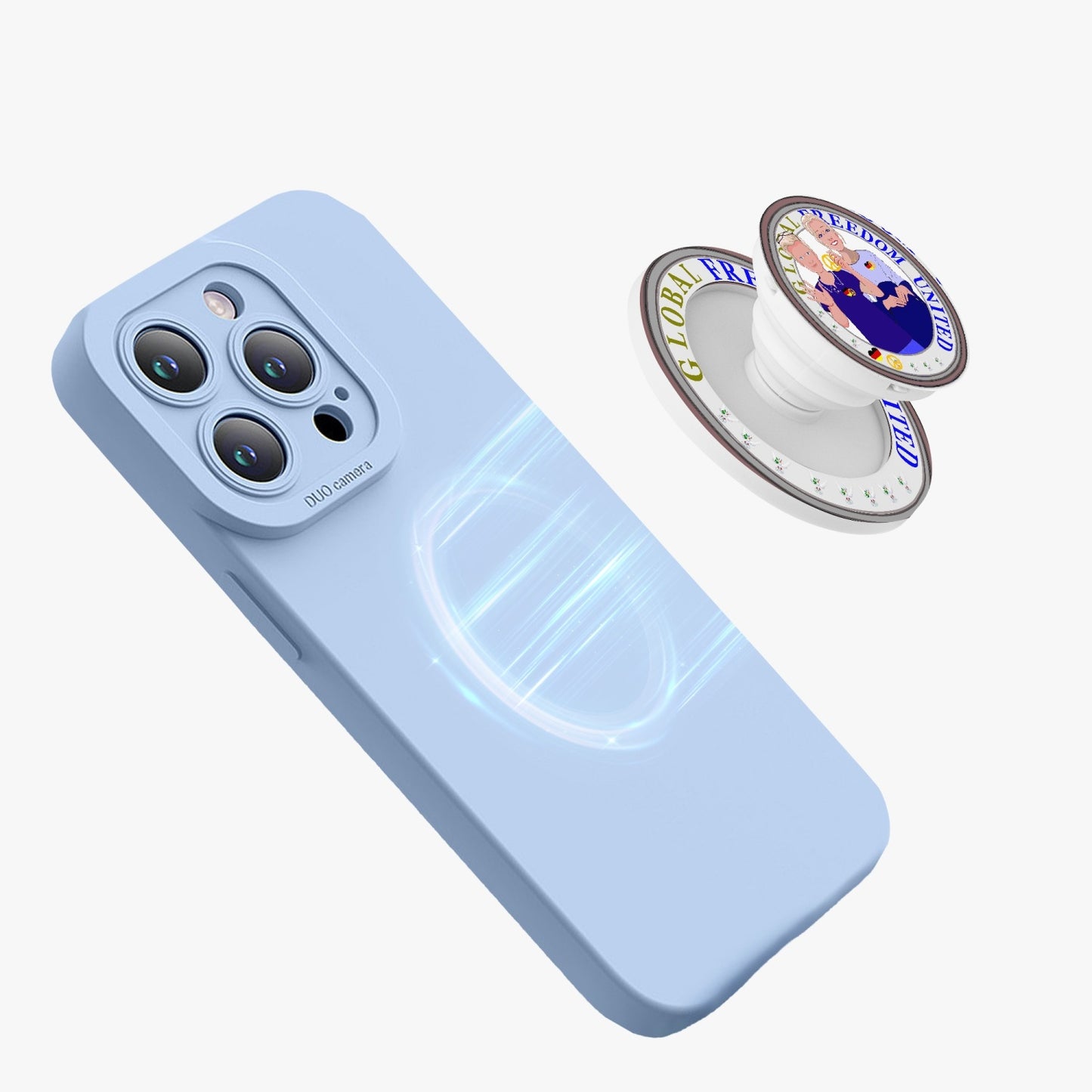 GLOBAL FREEDOM UNITED© Couple Germany V2 Magnetic Collapsible Grip And Stand