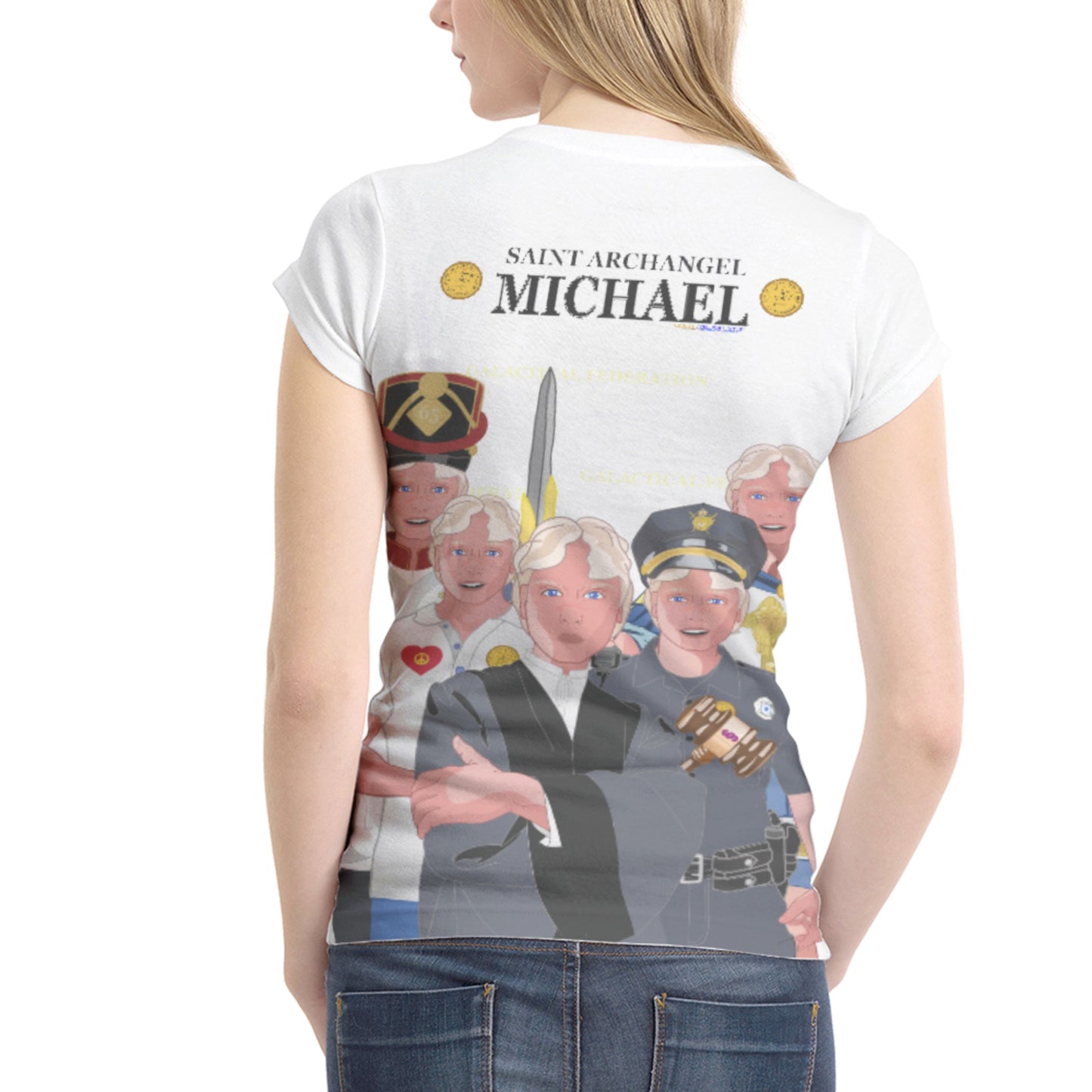 Women´s T-shirt 1 GLOBAL FREEDOM UNITED© Archangel Michael Big2
