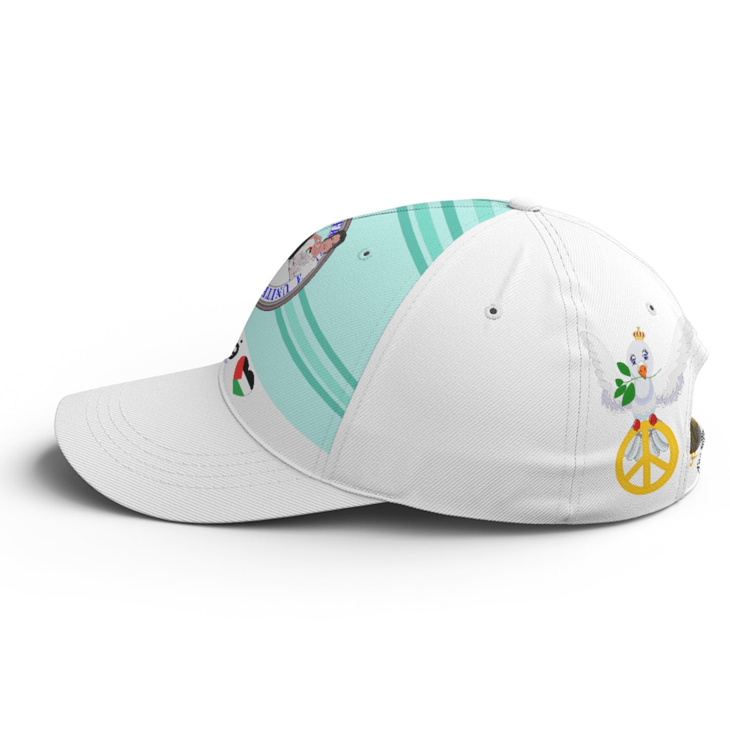 Basketball Cap GLOBAL FREEDOM UNITED© Couple Palestina Light Green