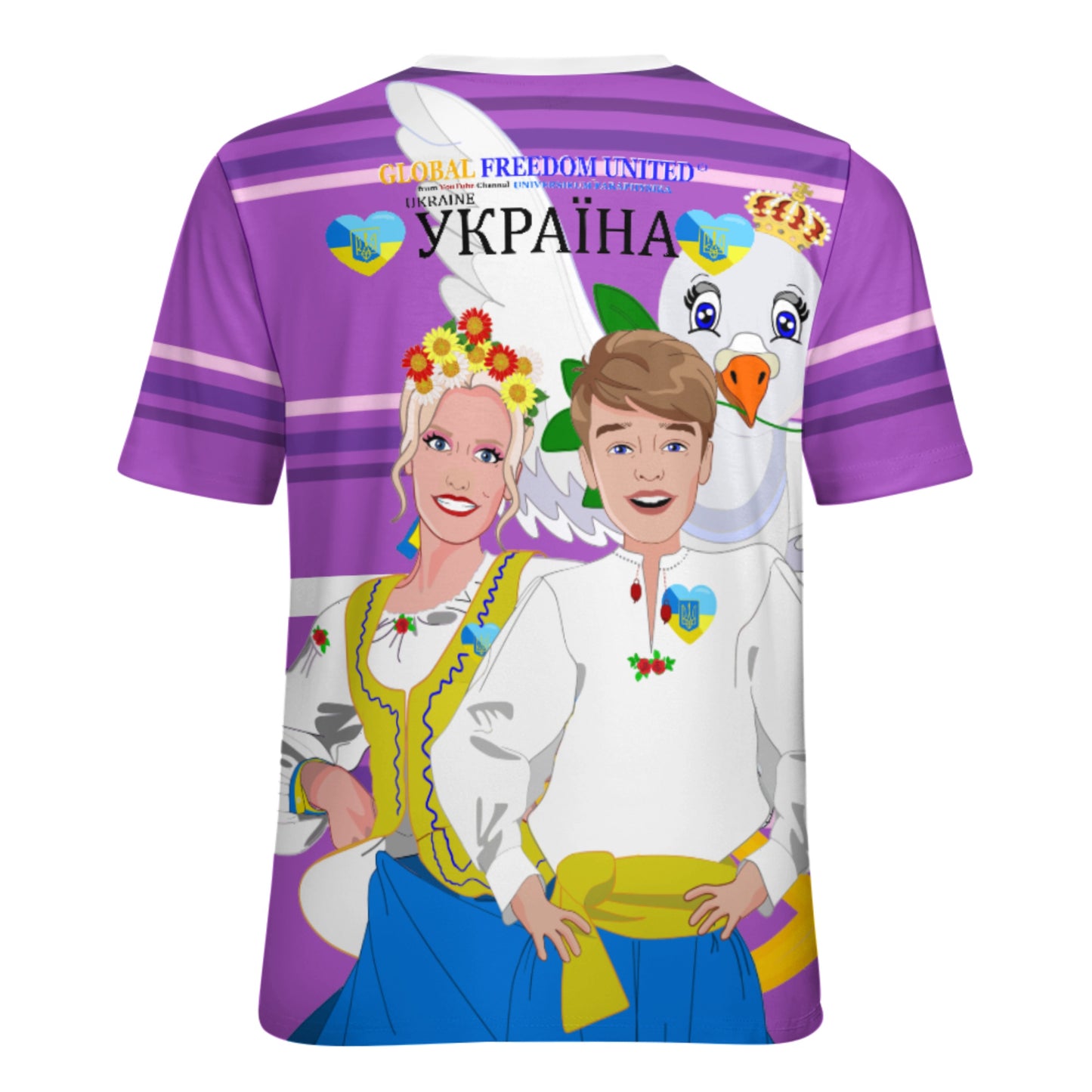 Women´s T-shirt GLOBAL FREEDOM UNITED© Couple Ukrain Lilac