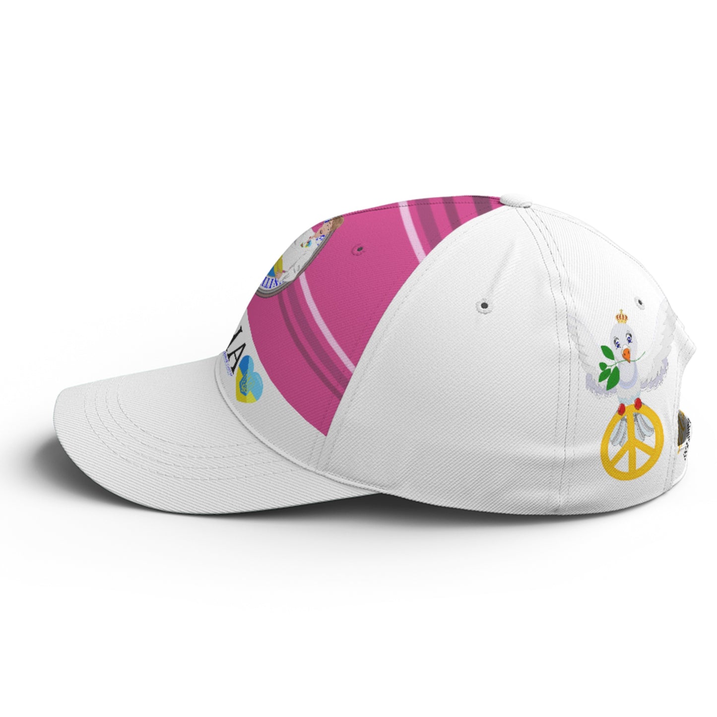 Basketball Cap GLOBAL FREEDOM UNITED© Couple Ukrain Pink2