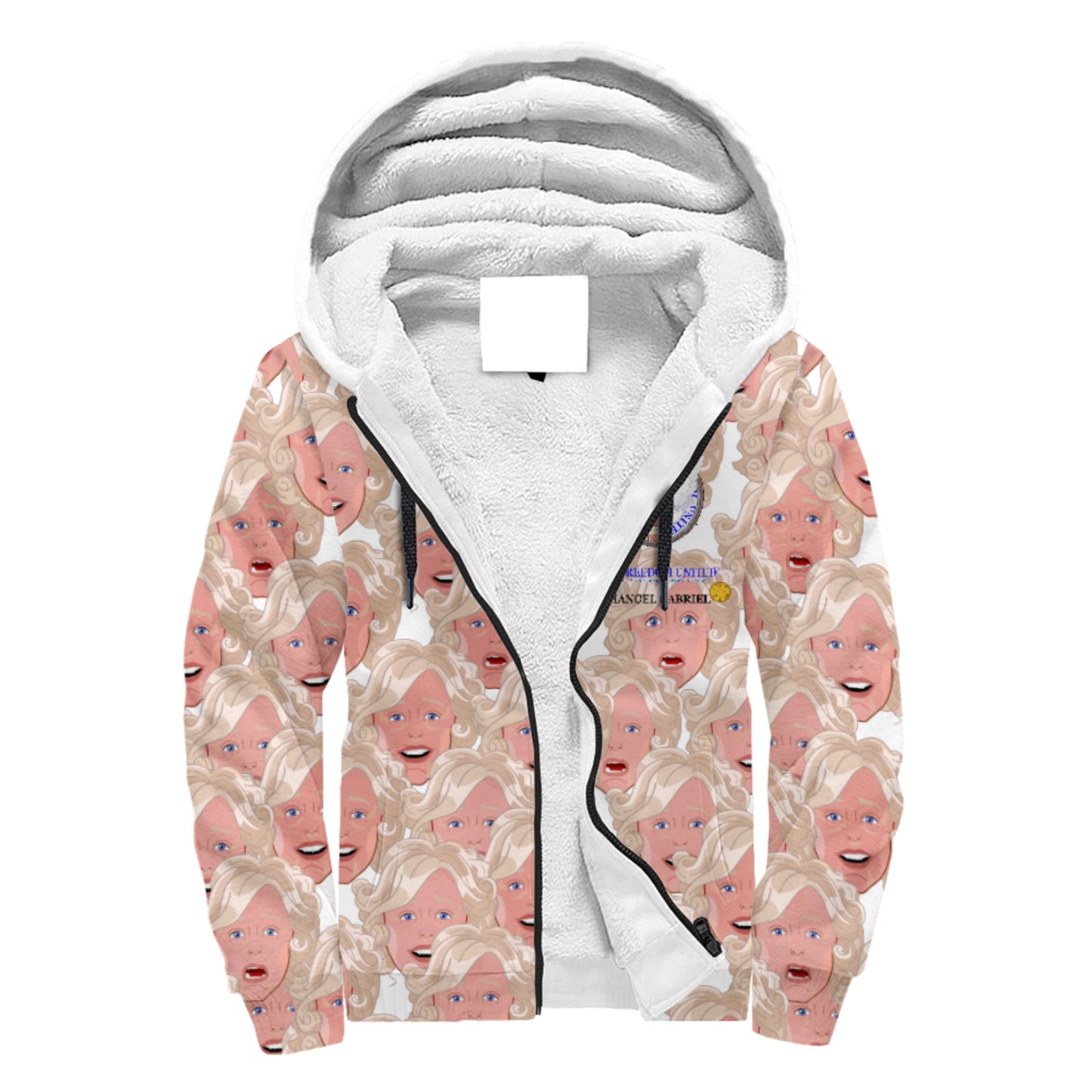 Plush Hoodie GLOBAL FREEDOM UNITED© Archangel Gabriel Faces