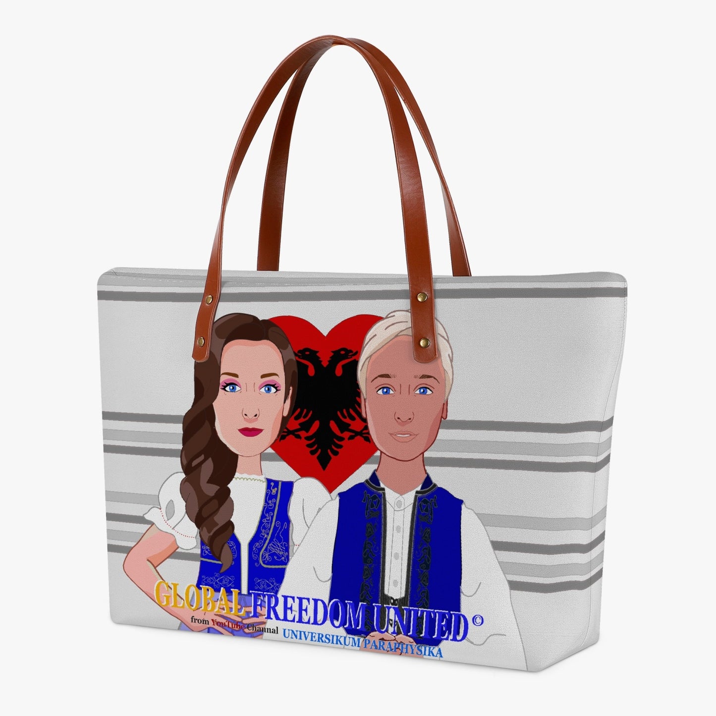 GLOBAL FREEDOM UNITED© COUPLE ALBANIA Classic Diving Cloth Tote Bag