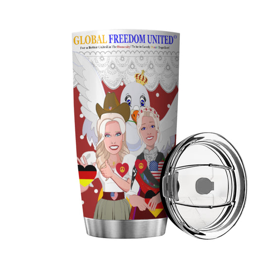 Tumbler GLOBAL FREEDOM UNITED© Women Germany & USA Red