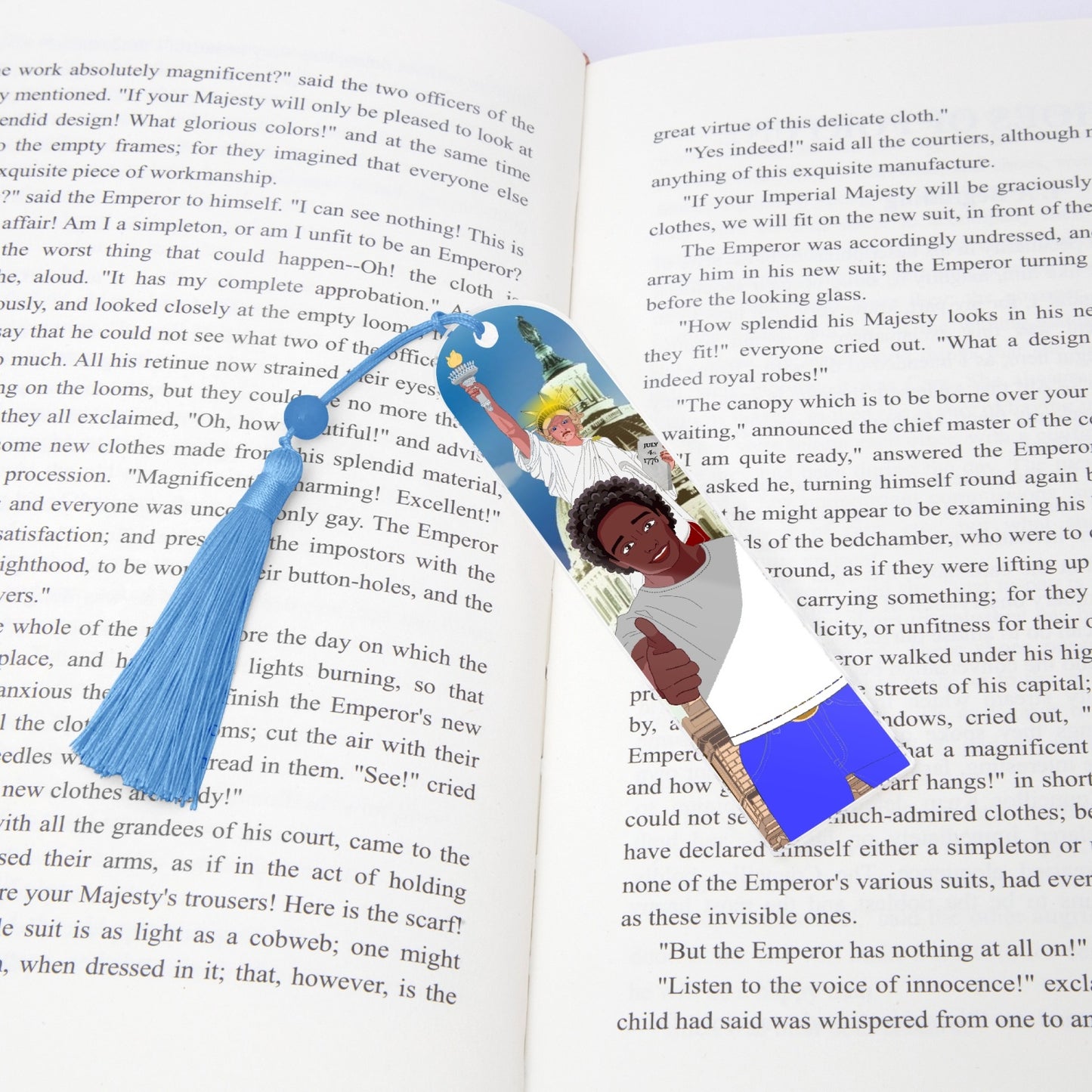 Acrylic Bookmark - Semicircle  GLOBAL FREEDOM UNITED© USA BOY V1