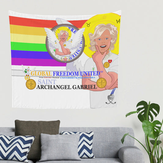 Tapestry GLOBAL FREEDOM UNITED©  Archangel Gabriel For Peace  English