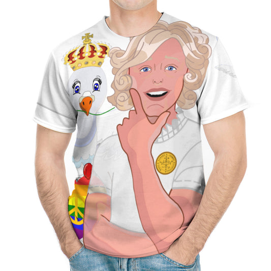 Men´s T-shirt GLOBAL FREEDOM UNITED© Archangel Gabriel Wight Dove Of Peace Croatia