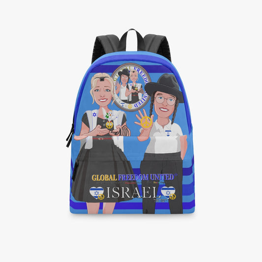 GLOBAL FREEDOM UNITED© Couple Israel Deep Blue - All-over-print Canvas Backpack