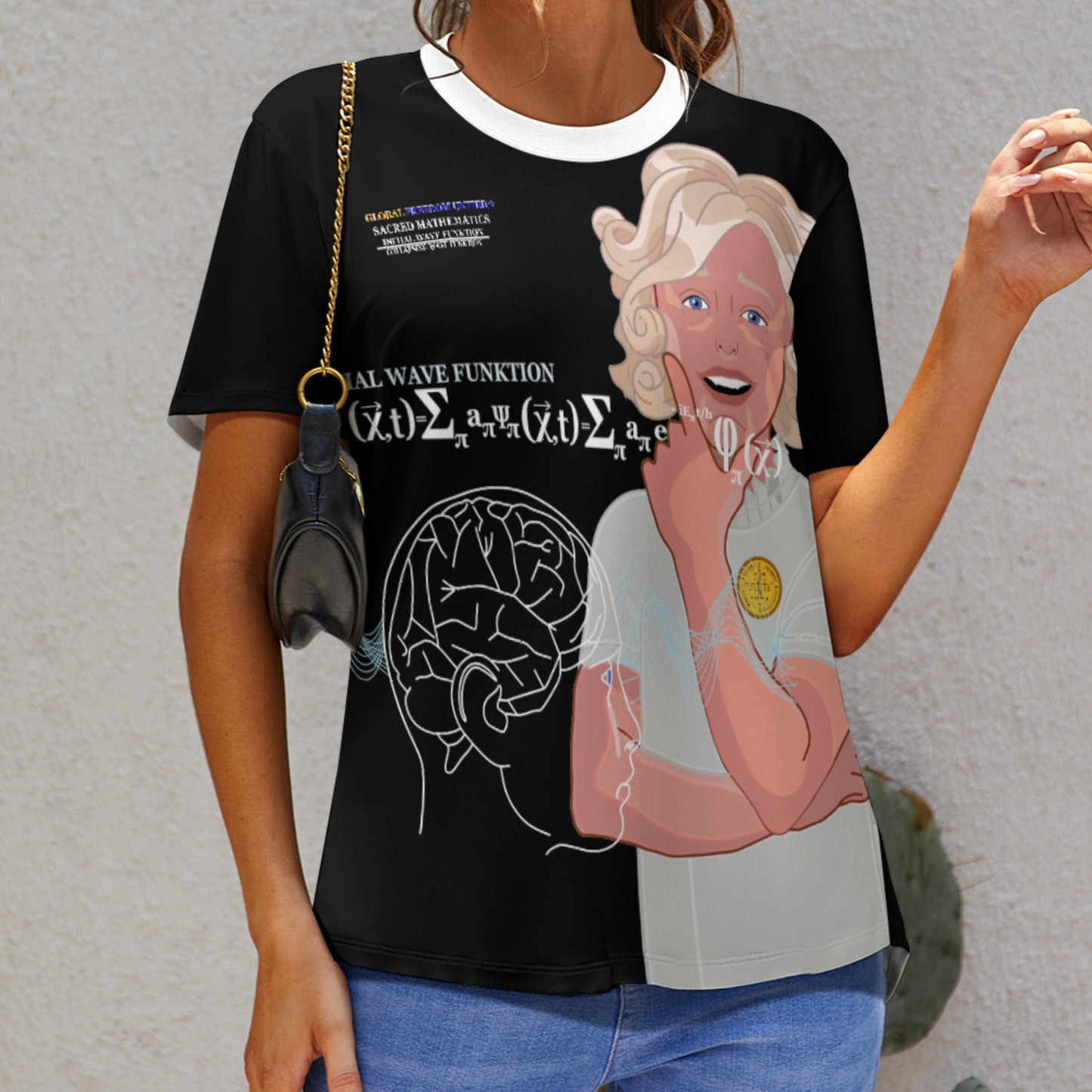 Women´s T-shirt Global Freedom United© Sacred Mathematics Wave Function