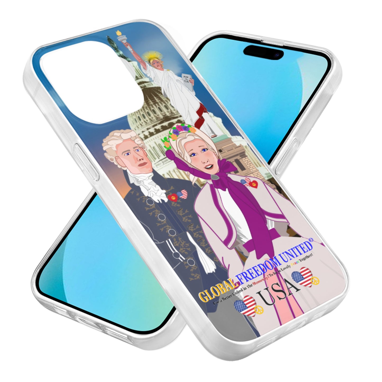 Phone Case GLOBAL FREEDOM UNITED© Couple USA Traditional