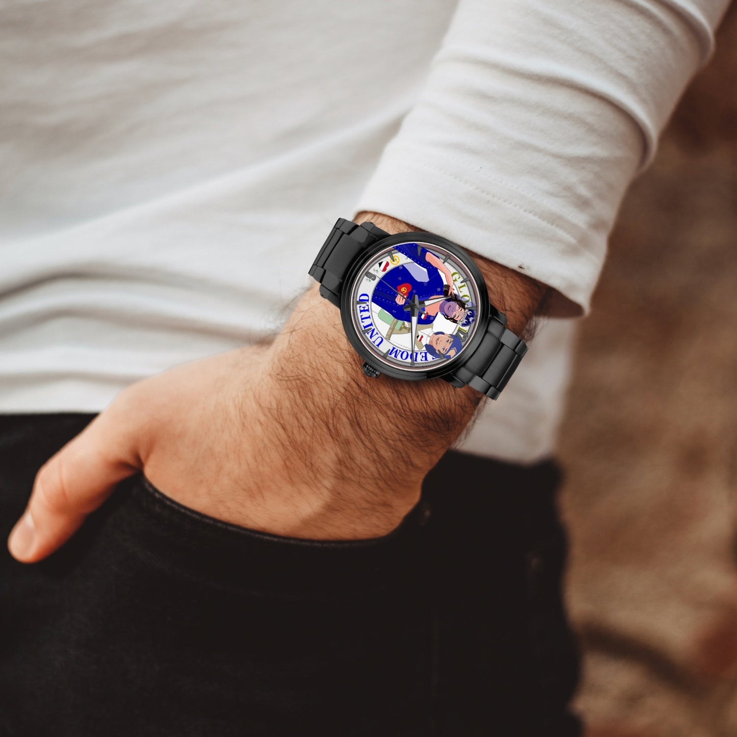 GLOBAL FREEDOM UNITED© Couple Yemen New Steel Strap Automatic Watch (With Indicators)